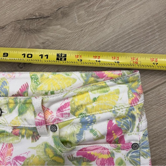 Talbots Jeans 10/30 Heritage Slim Crop All Over Print Butterflies Stretch - Picture 5 of 9